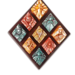 مذود مكعبات - بورسلين ملون