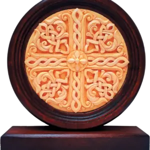 منحوتة صليب أوراق نبات (الأكانثوس)