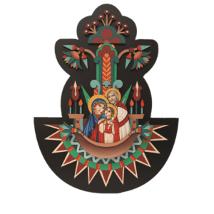 أيقونة العائلة المقدسة مع زهرة اللوتس: عمل فنى معاصر